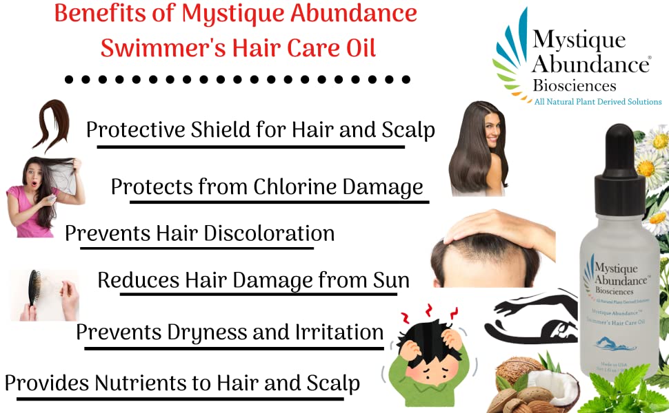 Benefits of Mystique Abundance Swimmer's Hair Care Oil